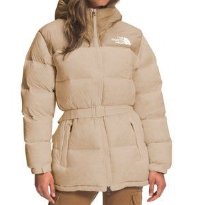 The North Face Women's Nuptse Belted Mid-Length Jacket